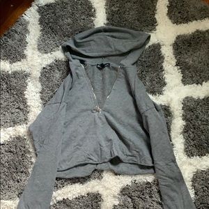 Vanilla Sky Cropped long sleep zip up